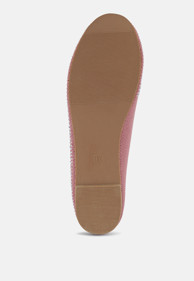Splash Rhinestones Embellished Ballet Flats - Tigbul's Variety Fashion Shop
