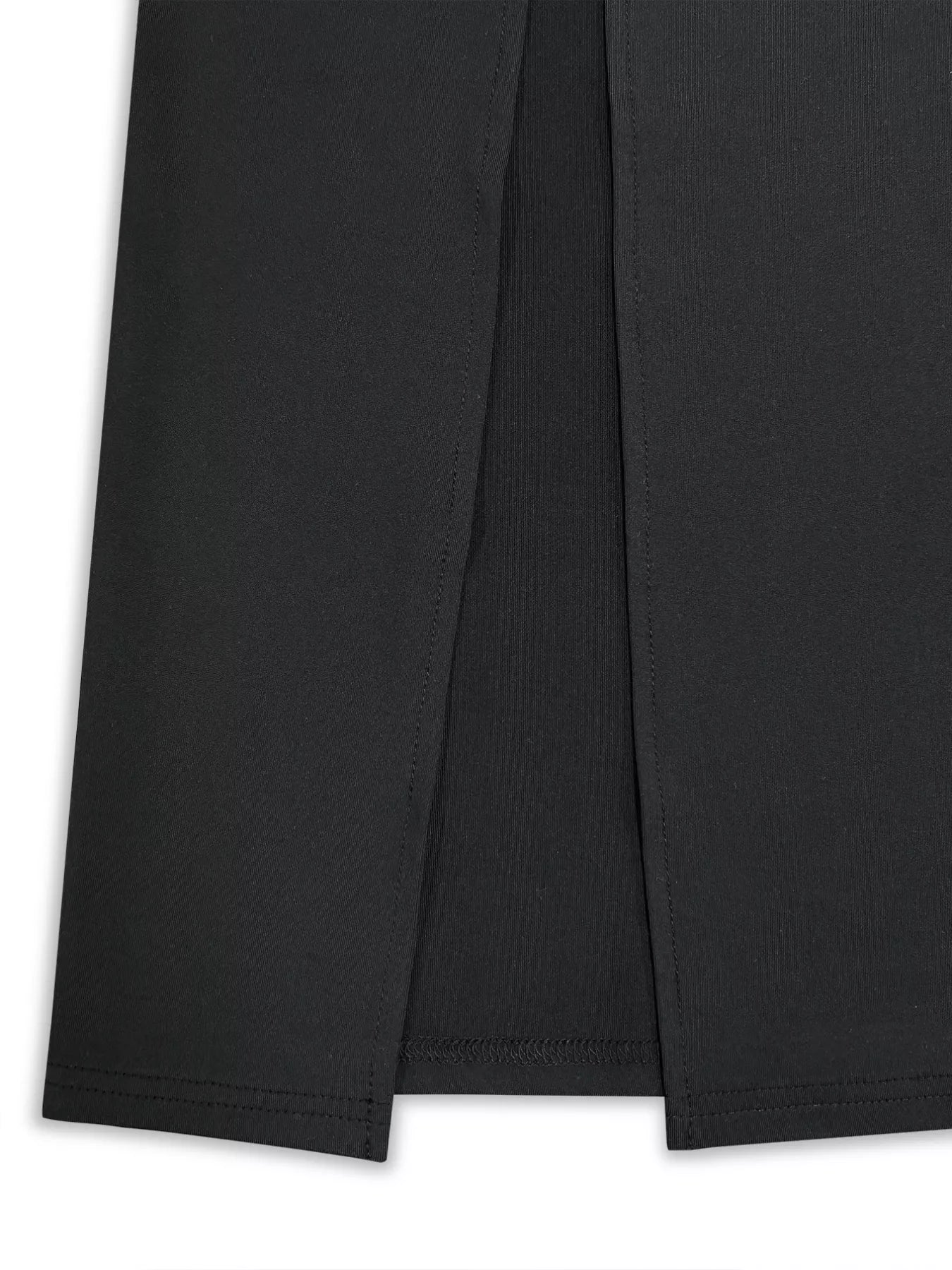 Square Neck Long Sleeve Slit Bodycon Maxi Dress - Tigbul's Variety Fashion Shop