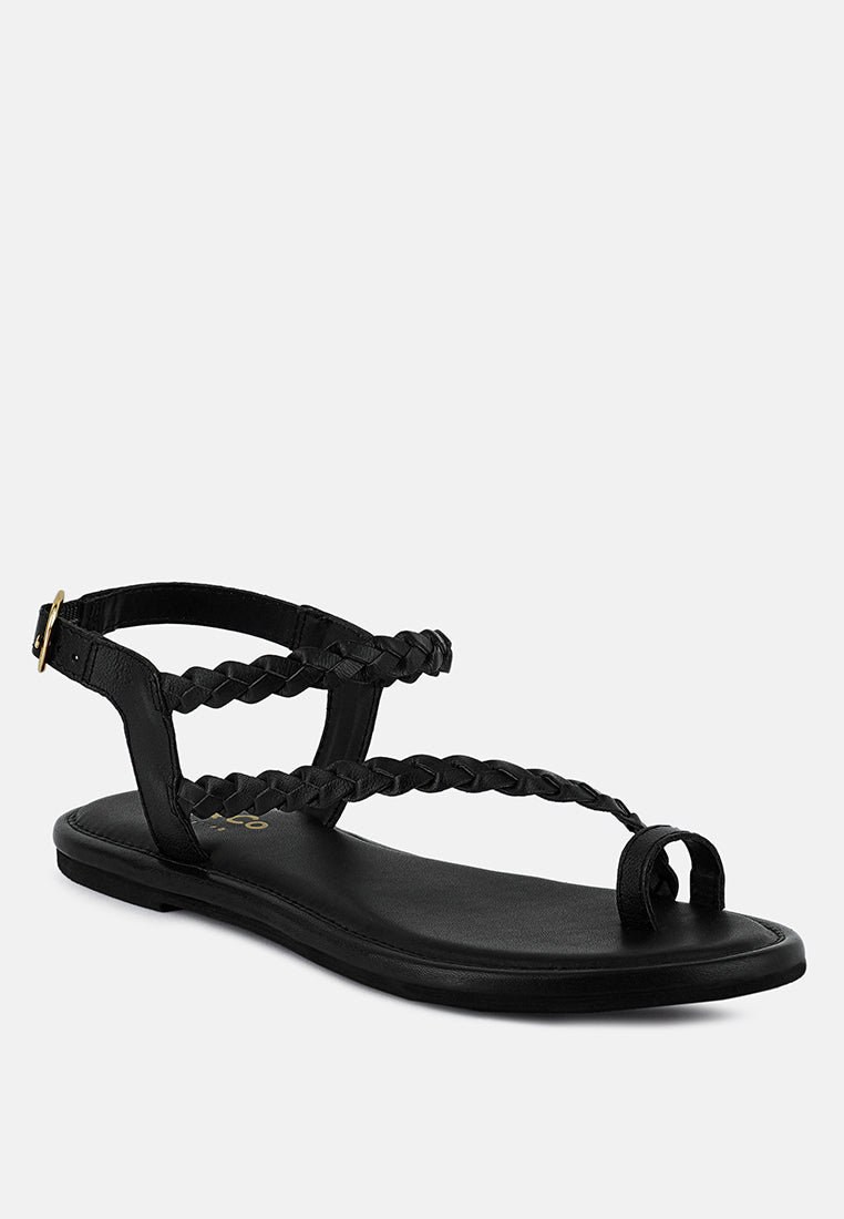 Stallone Braided Flat Sandals - Tigbul's Variety Fashion Shop