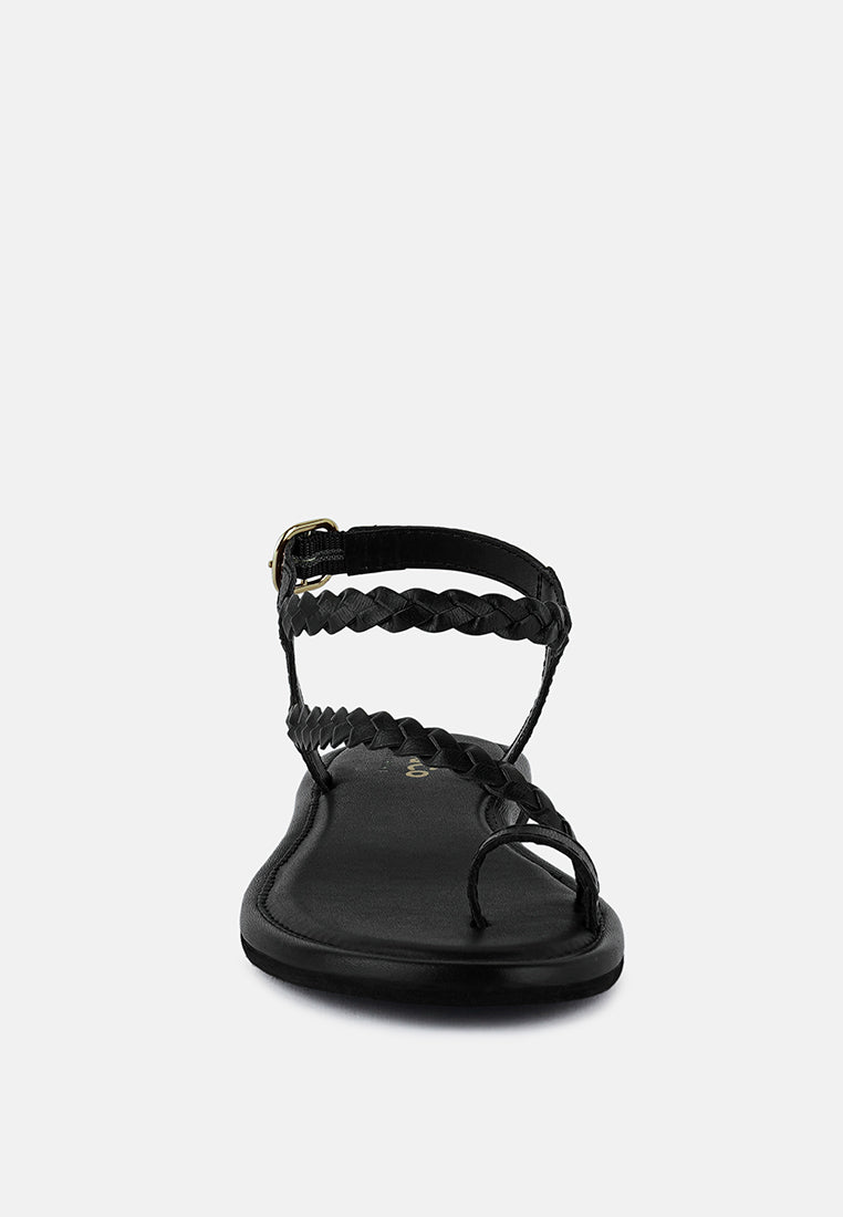 Stallone Braided Flat Sandals - Tigbul's Variety Fashion Shop