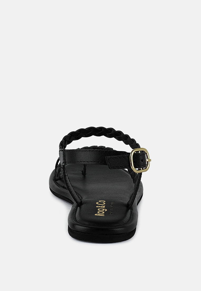 Stallone Braided Flat Sandals - Tigbul's Variety Fashion Shop