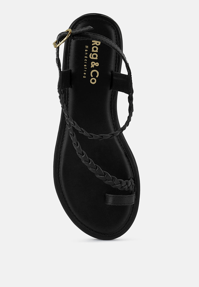 Stallone Braided Flat Sandals - Tigbul's Variety Fashion Shop