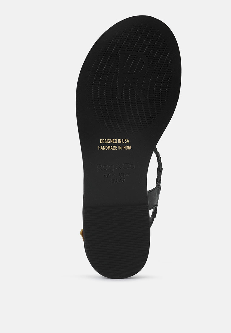 Stallone Braided Flat Sandals - Tigbul's Variety Fashion Shop