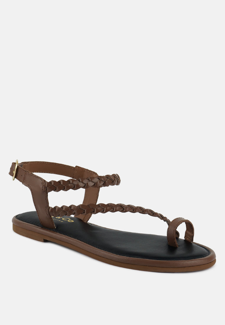 Stallone Braided Flat Sandals - Tigbul's Variety Fashion Shop