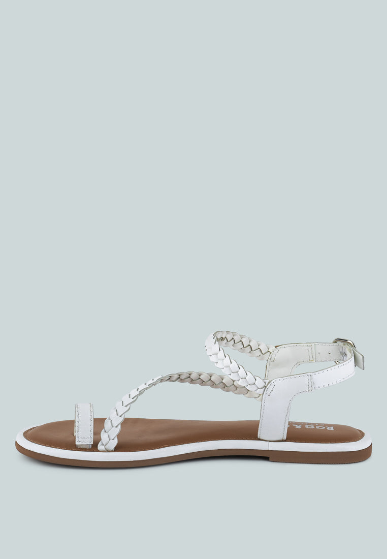 Stallone Braided Flat Sandals - Tigbul's Variety Fashion Shop