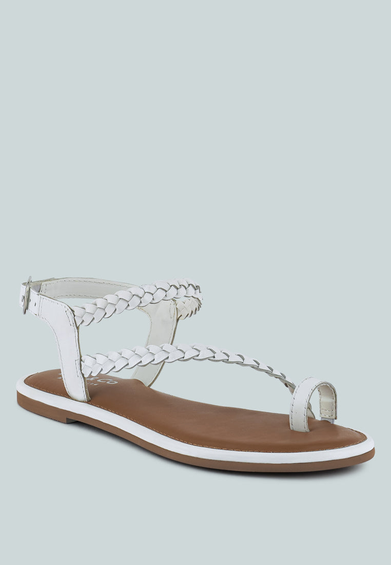 Stallone Braided Flat Sandals - Tigbul's Variety Fashion Shop