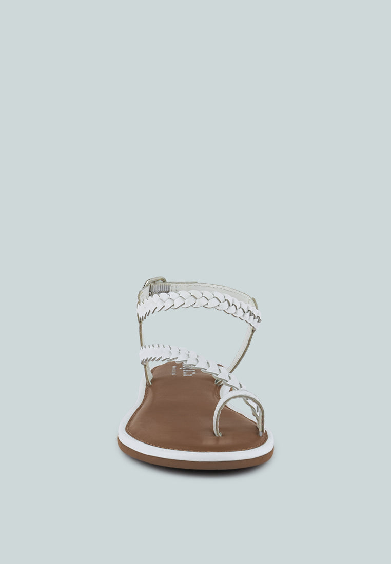 Stallone Braided Flat Sandals - Tigbul's Variety Fashion Shop