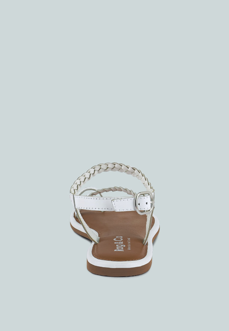 Stallone Braided Flat Sandals - Tigbul's Variety Fashion Shop