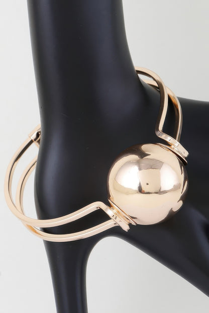 Statement Sphere Cuff Bracelet - Tigbul's Variety Fashion Shop