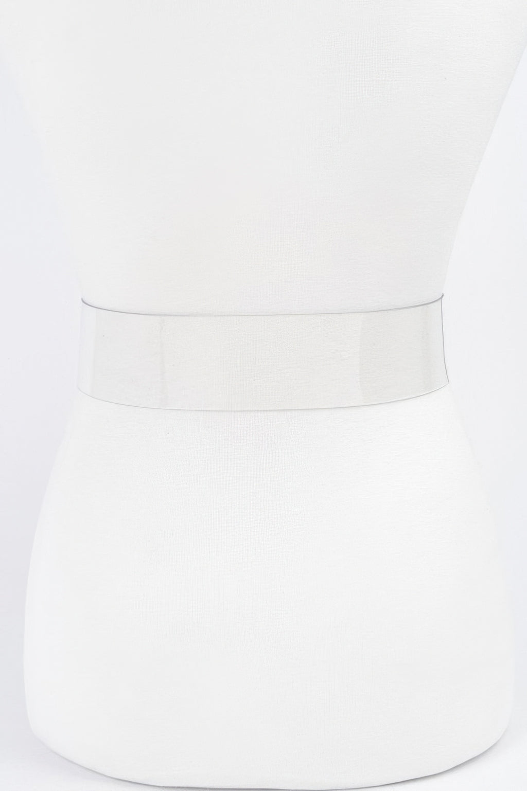 Plus size belt, wide fabric strap with no visible buckle on the front