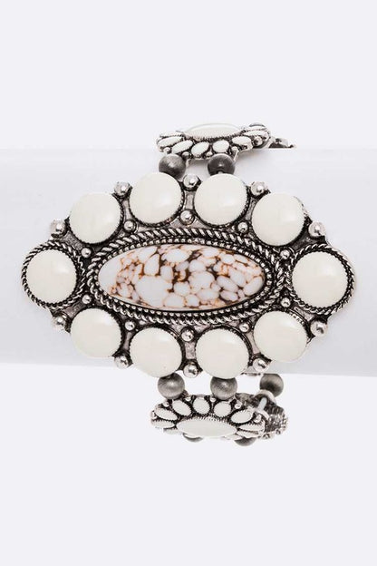 Stone Western Oversize Stretch Bracelet - Tigbul's Variety Fashion Shop