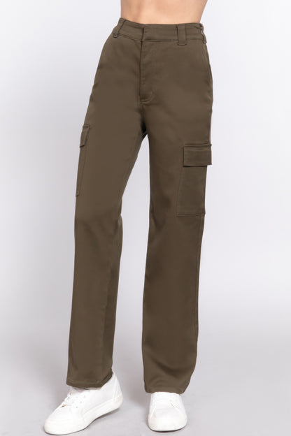 Straight Fit Long Pants - Tigbul's Variety Fashion Shop