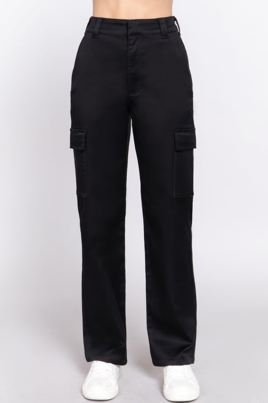 Straight Fit Long Pants - Tigbul's Variety Fashion Shop