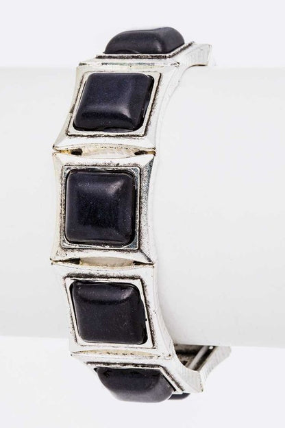 Stretch Square Stone Bracelet - Tigbul's Variety Fashion Shop