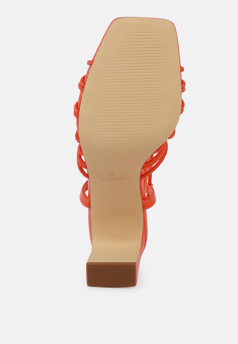Strings Attach Lace Up Italian Block Heel Sandals - Tigbul's Variety Fashion Shop