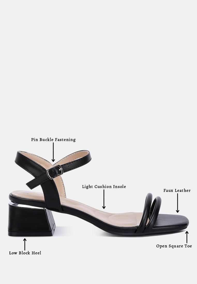 Sulein Ankle Strap Low Block Heels - Tigbul's Variety Fashion Shop