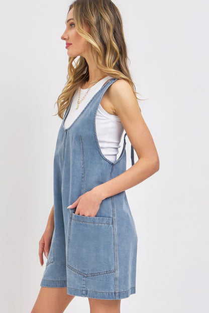 Summer Denim Overall Romper - Tigbul's Variety Fashion Shop
