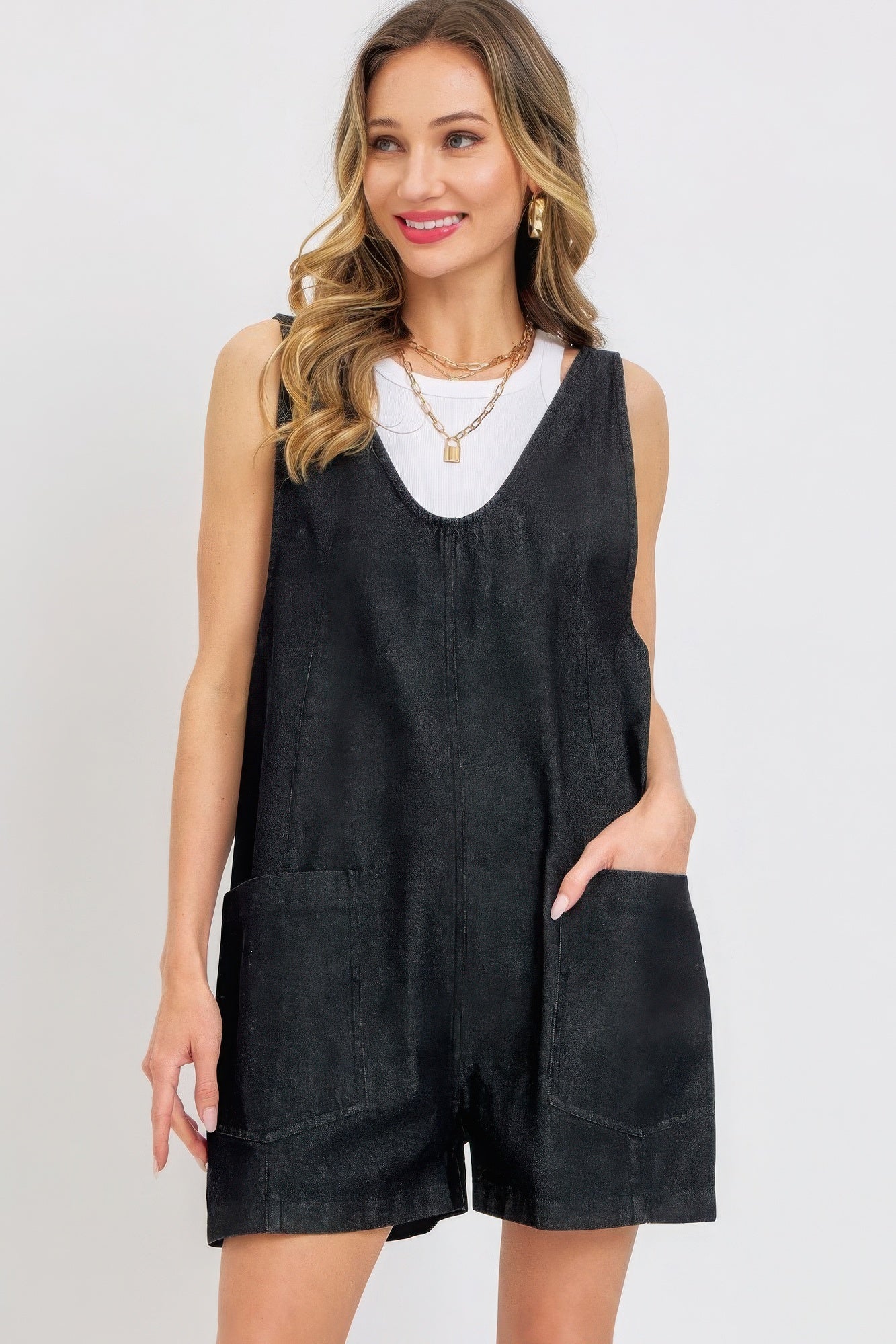 Summer Denim Overall Romper - Tigbul's Variety Fashion Shop