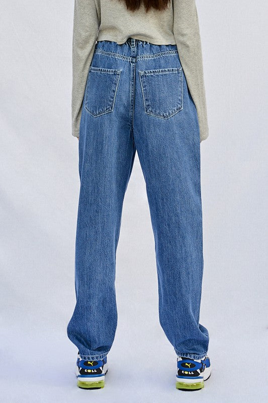 Super High Rise Pleated Mom Jeans - Tigbul's Variety Fashion Shop