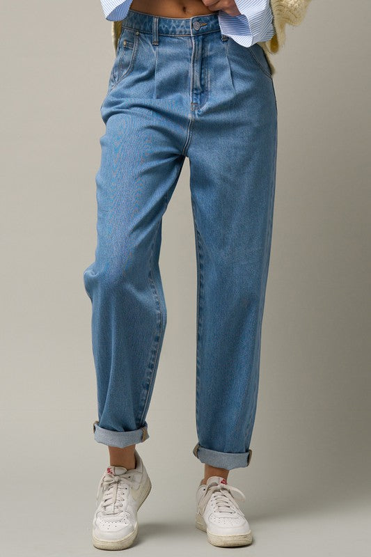 Super High Waist Slouch Jeans - Tigbul's Variety Fashion Shop