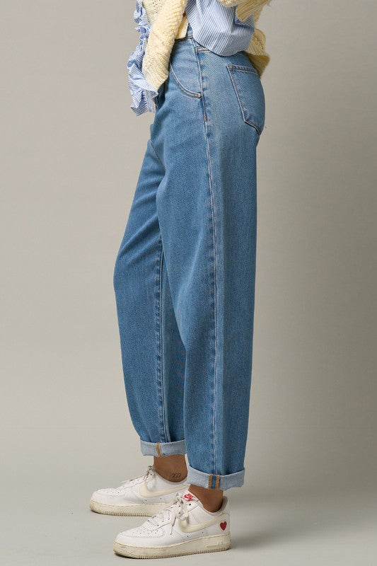 Super High Waist Slouch Jeans - Tigbul's Variety Fashion Shop