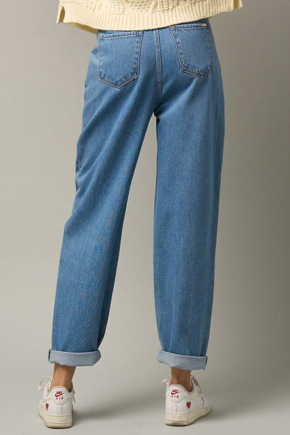 Super High Waist Slouch Jeans - Tigbul's Variety Fashion Shop
