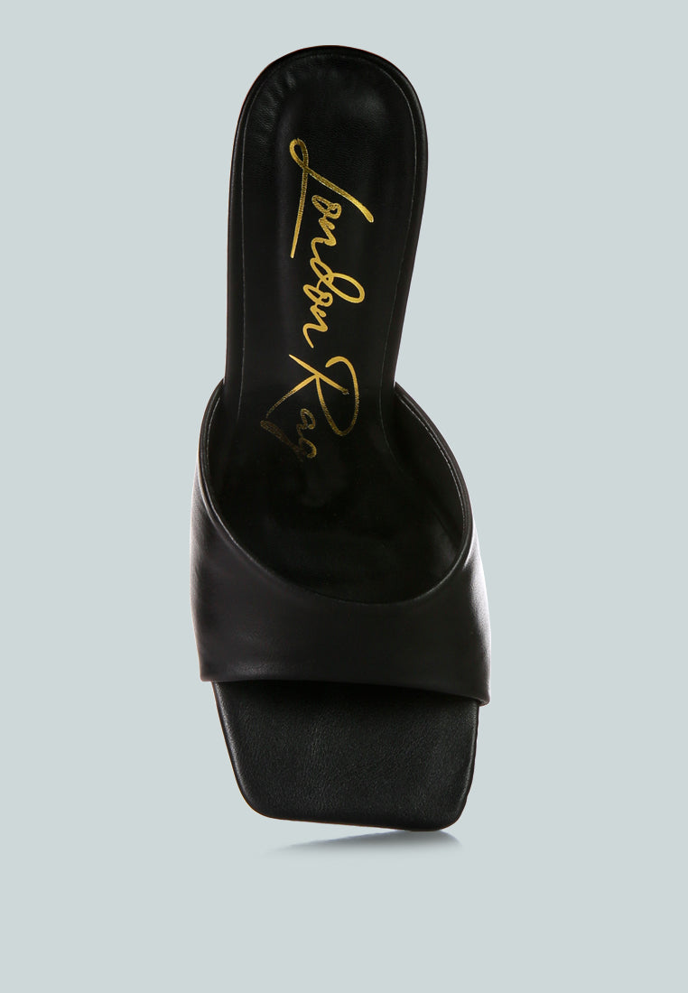 Sweet16 Clear Spool Heel Sandals - Tigbul's Variety Fashion Shop