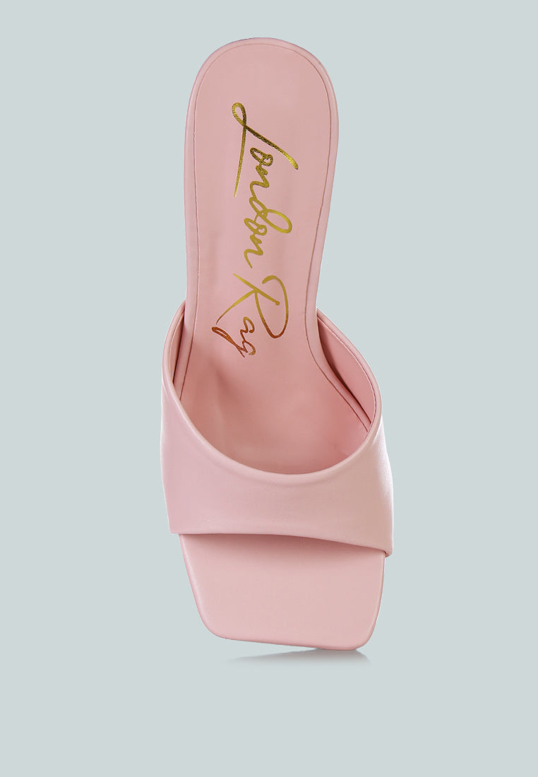 Sweet16 Clear Spool Heel Sandals - Tigbul's Variety Fashion Shop