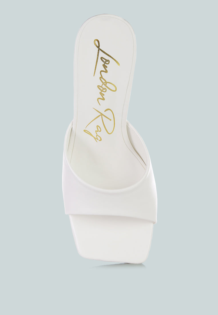 Sweet16 Clear Spool Heel Sandals - Tigbul's Variety Fashion Shop