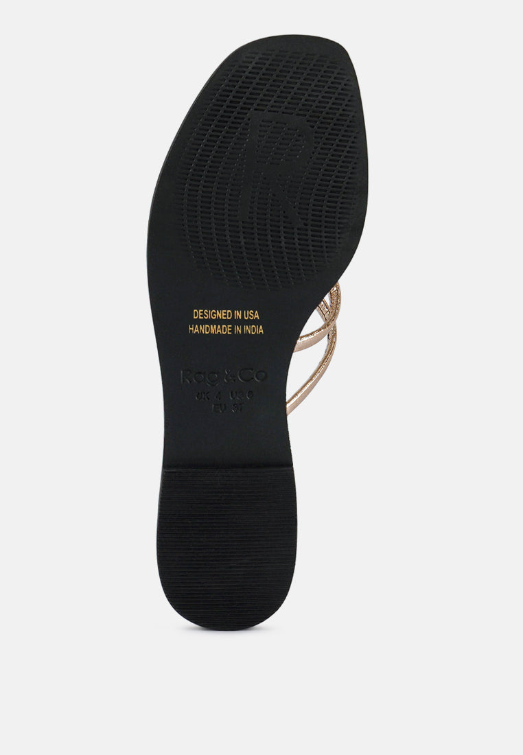 Sweetin Strappy Flat Slip On Sandals - Tigbul's Variety Fashion Shop