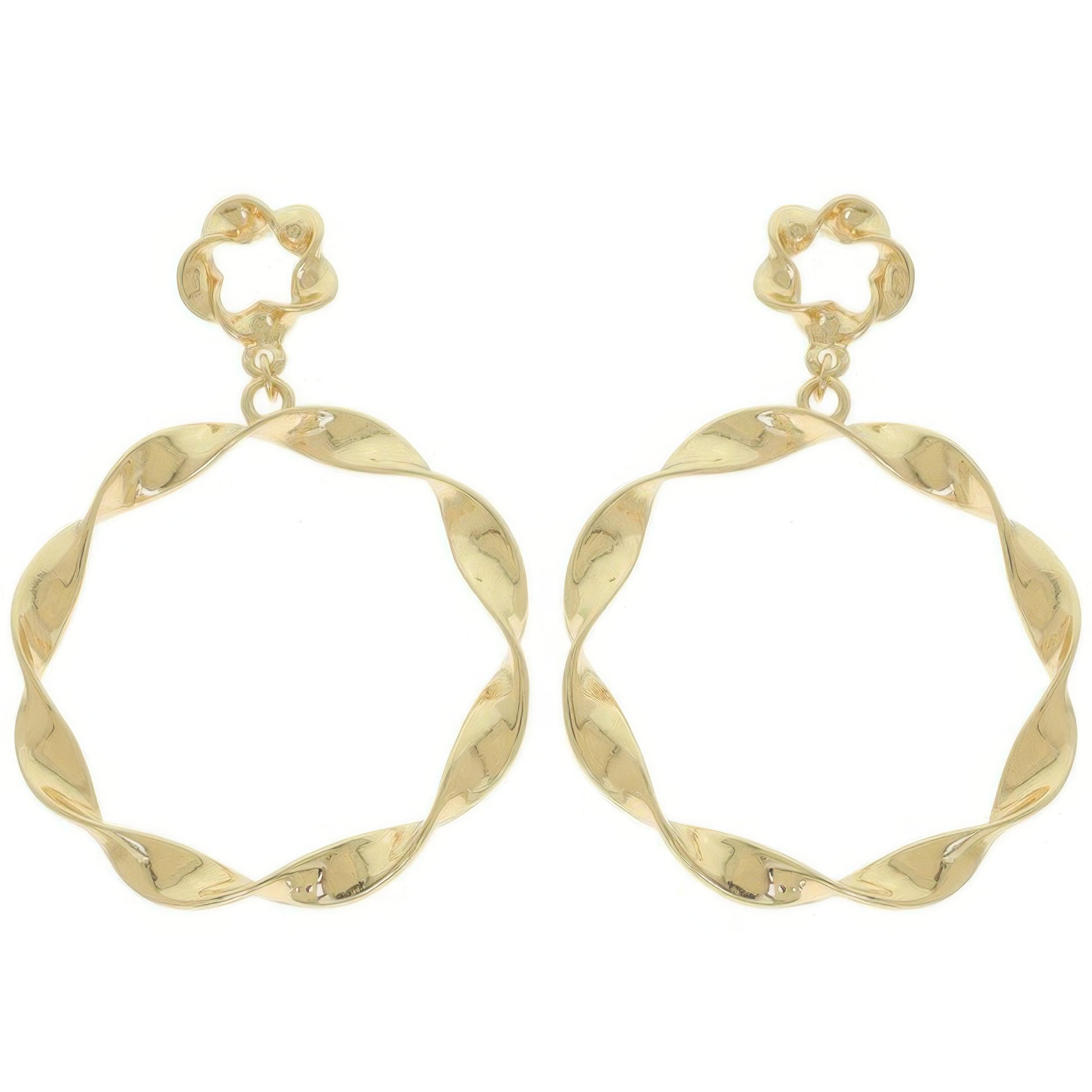 Swirl Edge Round Post Earrings - Tigbul's Variety Fashion Shop