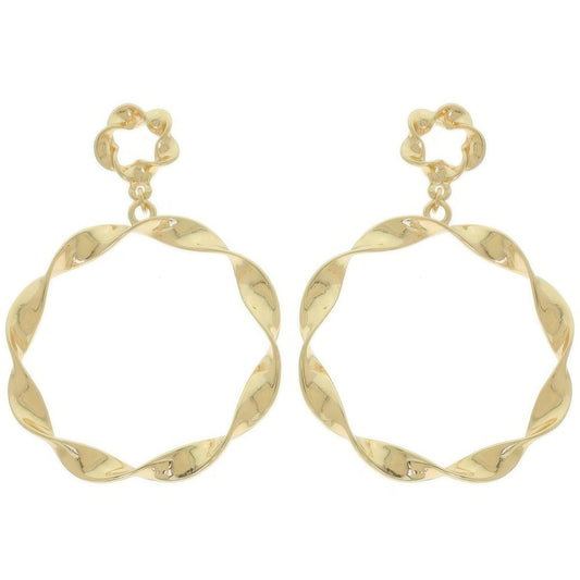 Swirl Edge Round Post Earrings - Tigbul's Variety Fashion Shop