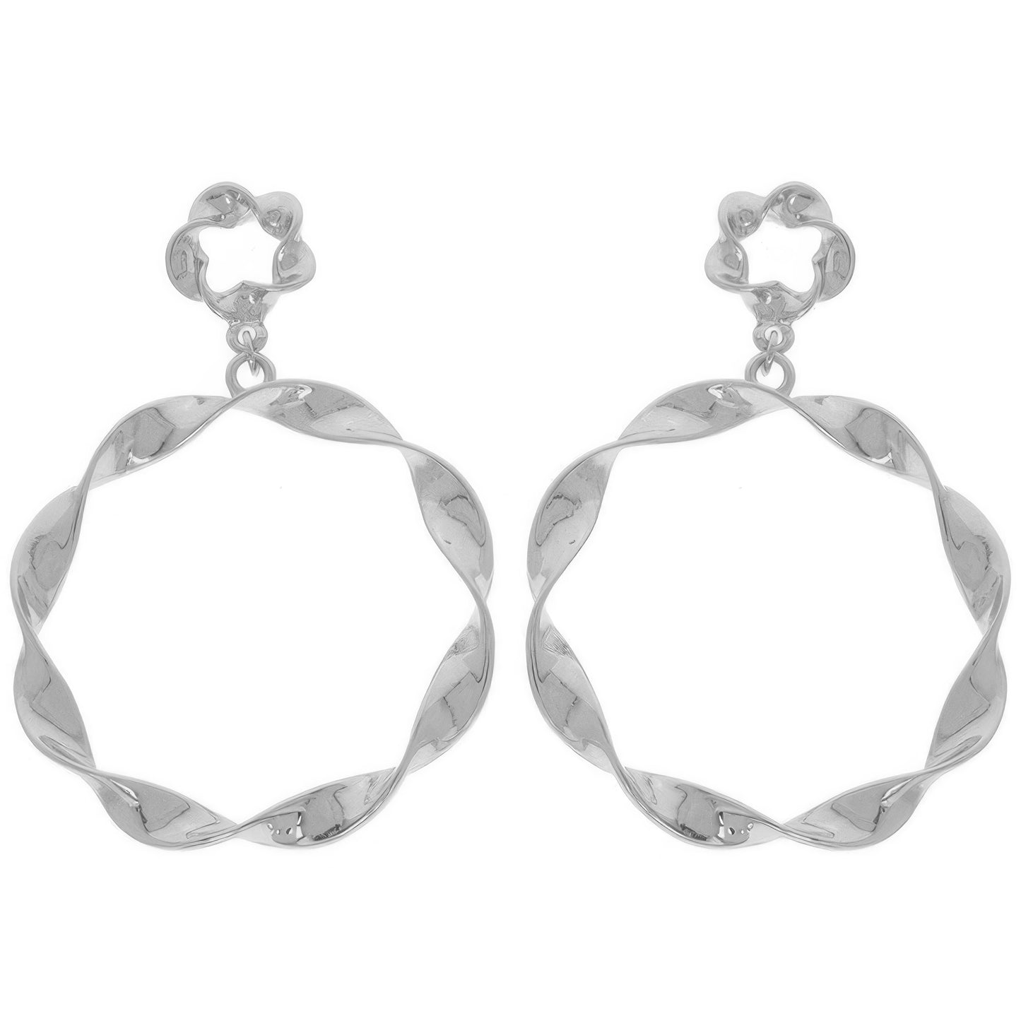 Swirl Edge Round Post Earrings - Tigbul's Variety Fashion Shop