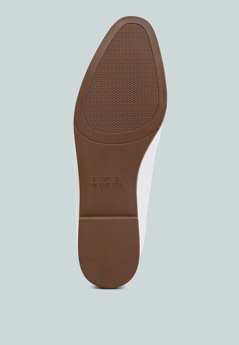 Talula Horsebit Embellished Faux Leather Loafers - Tigbul's Variety Fashion Shop
