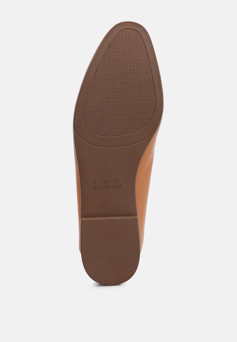 Talula Horsebit Embellished Faux Leather Loafers - Tigbul's Variety Fashion Shop