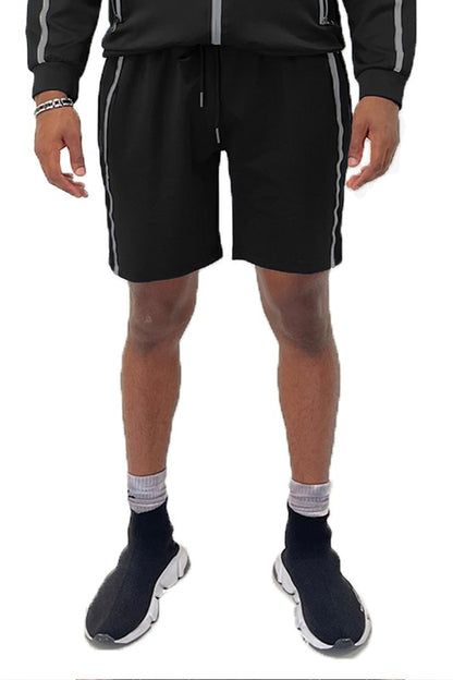 TAPED STRIPE SHORTS - Tigbul's Variety Fashion Shop