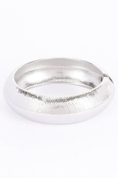 Textured Metal Bangle Bracelet - Tigbul's Variety Fashion Shop
