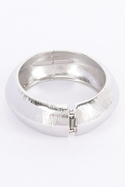 Textured Metal Bangle Bracelet - Tigbul's Variety Fashion Shop