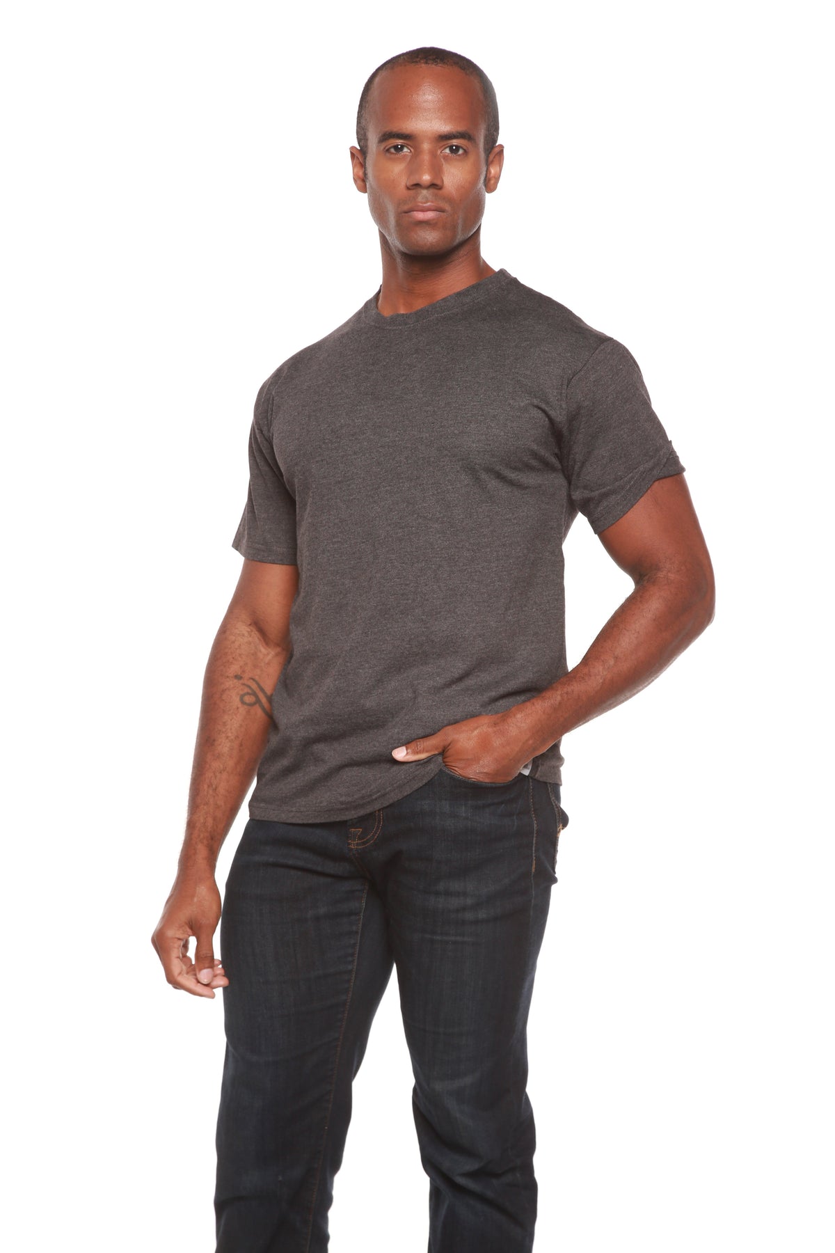 Clearance Men's Bamboo Short Sleeve Contrast Stitch T-Shirt - Tigbul's Variety Fashion Shop