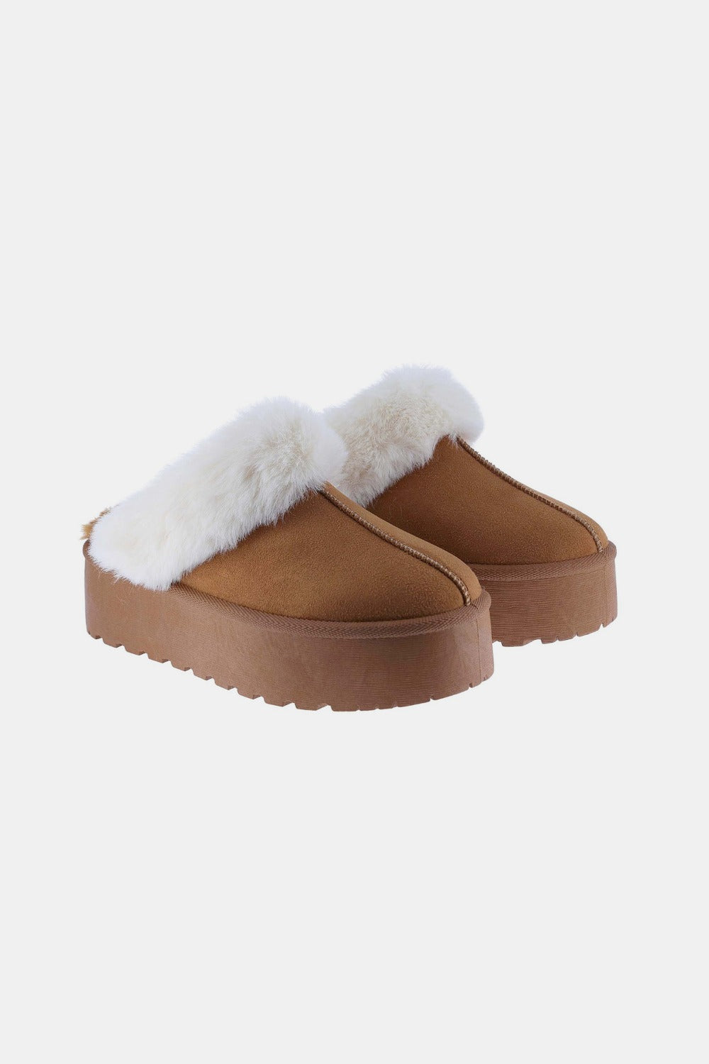 Thick Bottom Fur Trim Snow Slippers - Tigbul's Variety Fashion Shop