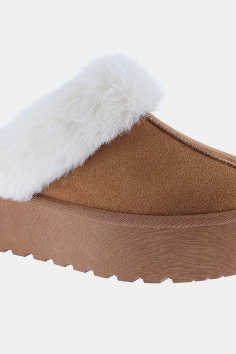 Thick Bottom Fur Trim Snow Slippers - Tigbul's Variety Fashion Shop