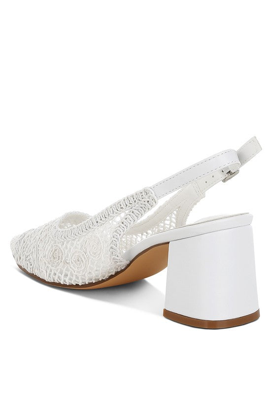 Tolina Woven Design Slingback Sandals - Tigbul's Variety Fashion Shop
