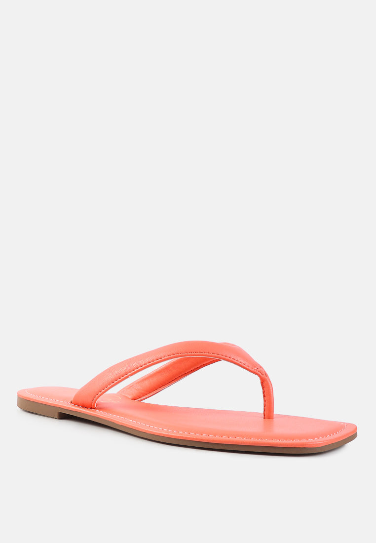 Tolpo Square Toe Thong Flats - Tigbul's Variety Fashion Shop
