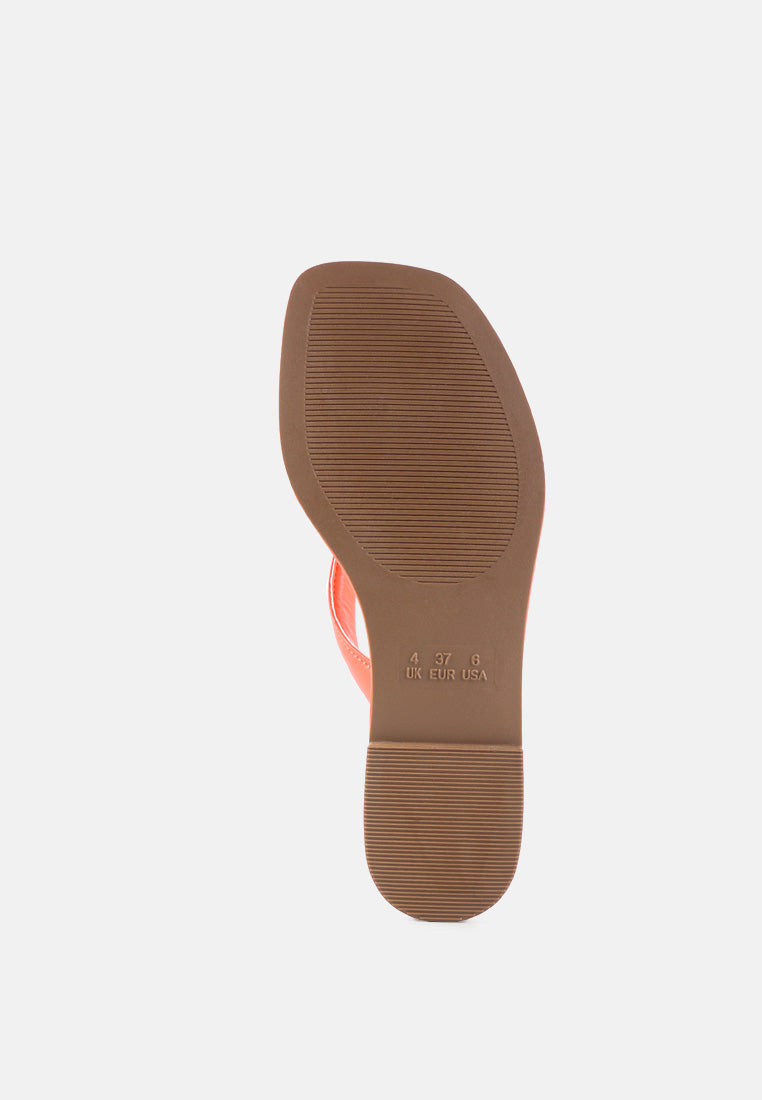 Tolpo Square Toe Thong Flats - Tigbul's Variety Fashion Shop