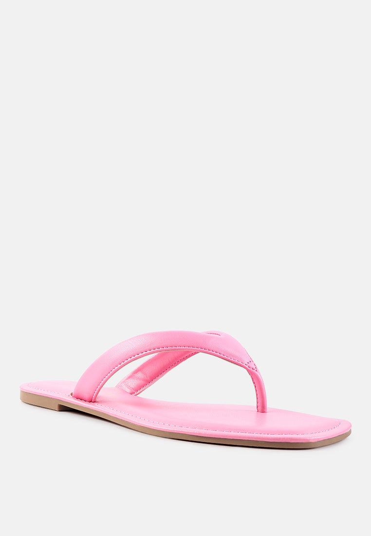 Tolpo Square Toe Thong Flats - Tigbul's Variety Fashion Shop