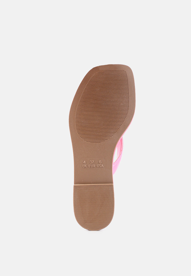 Tolpo Square Toe Thong Flats - Tigbul's Variety Fashion Shop