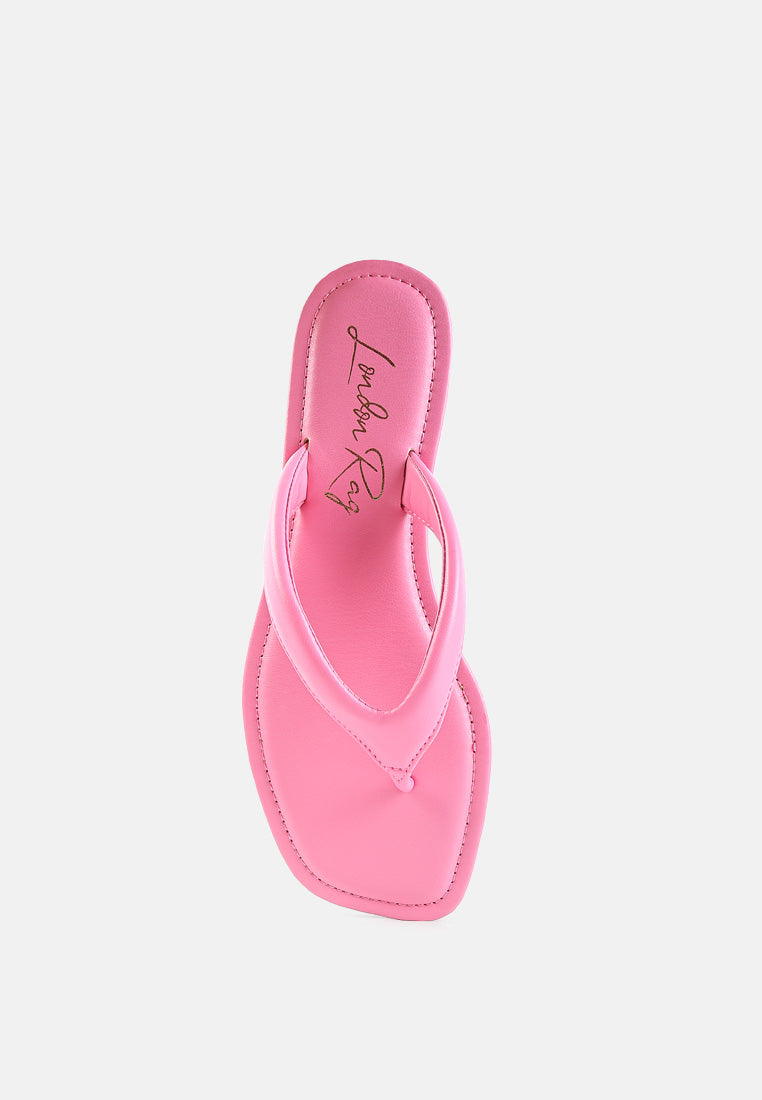 Tolpo Square Toe Thong Flats - Tigbul's Variety Fashion Shop