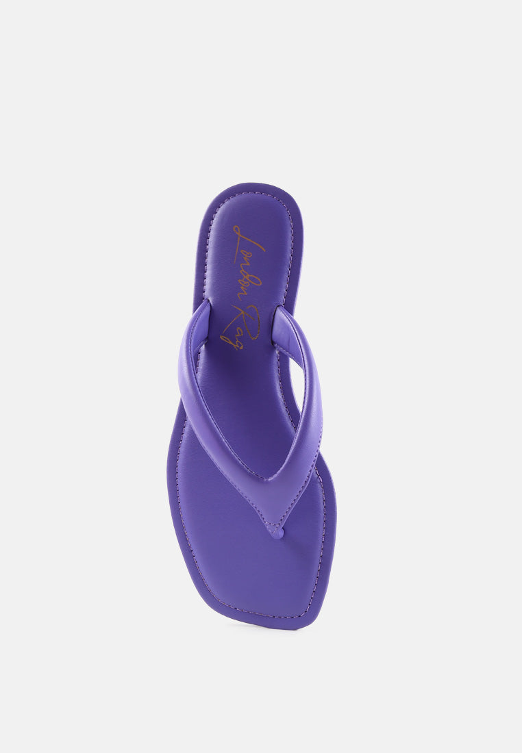 Tolpo Square Toe Thong Flats - Tigbul's Variety Fashion Shop