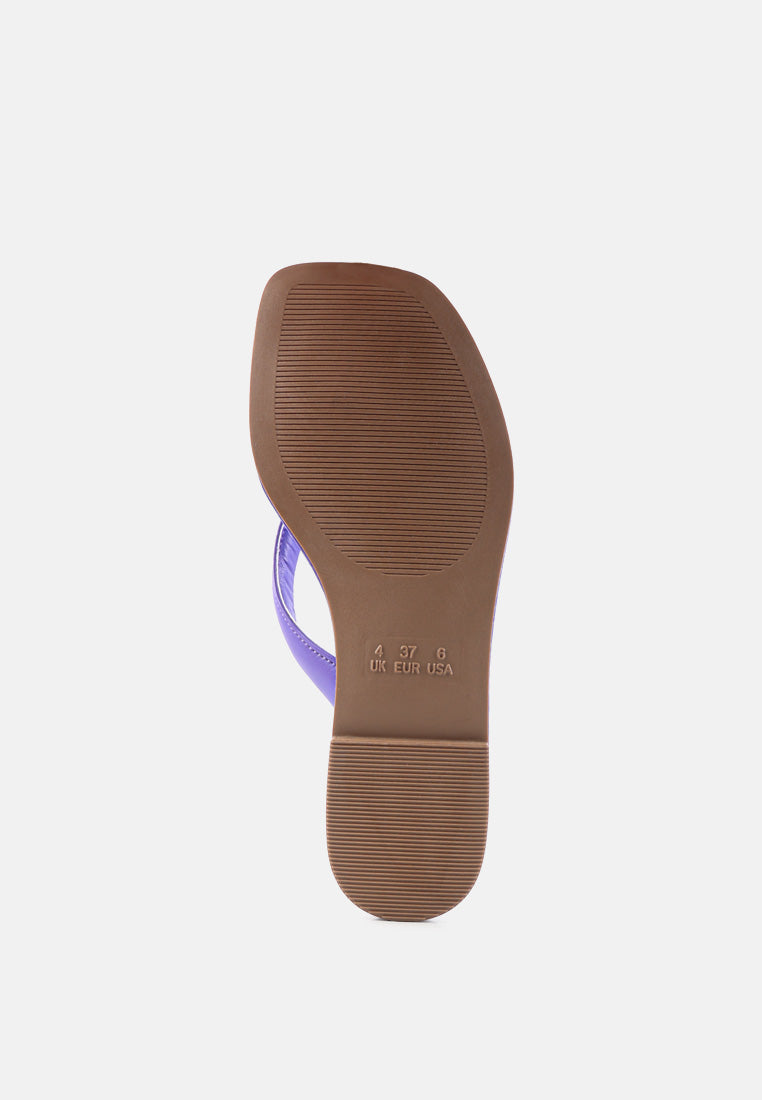 Tolpo Square Toe Thong Flats - Tigbul's Variety Fashion Shop