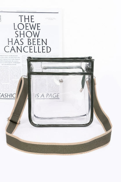 Transparent School Bag W/ Strap - Tigbul's Variety Fashion Shop